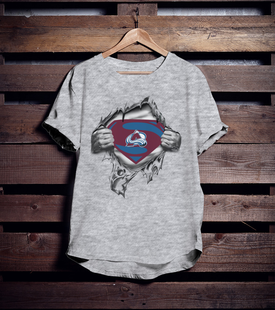 Avalanche Super Man Colorado Logo Pullover Crest T-Shirt
