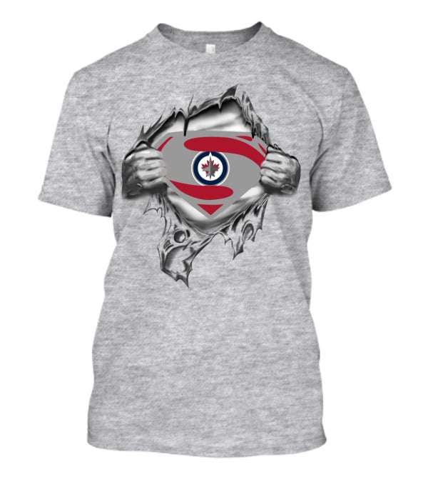 Winnipeg Jets Superman Logo Peel T-Shirt