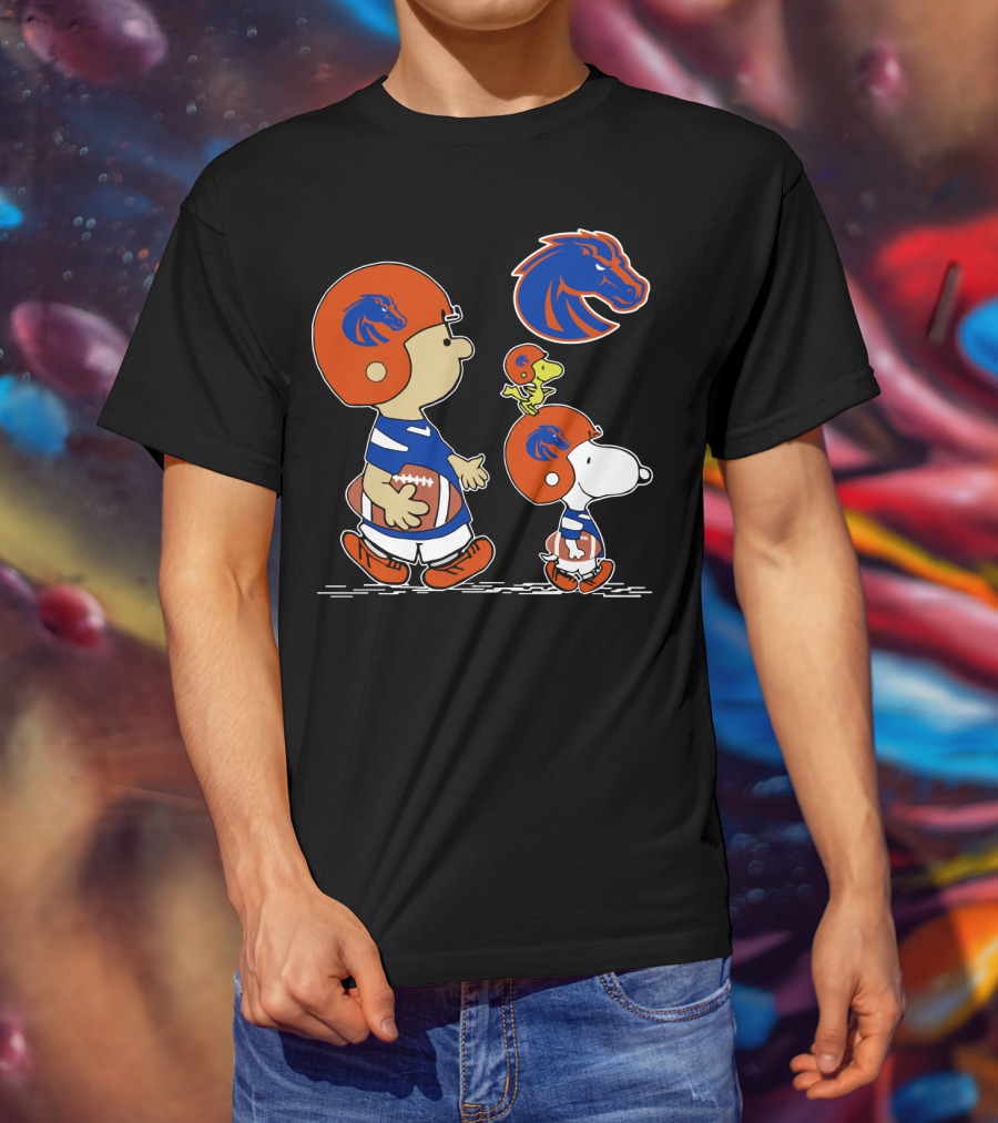 Boise State Broncos Snoopy And Friends Football Team Spirit T-Shirt