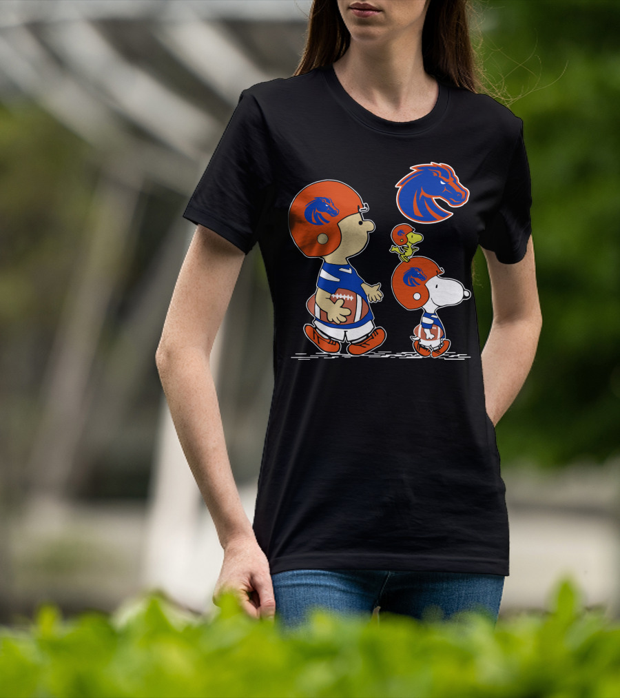 Boise State Broncos Snoopy And Friends Football Team Spirit T-Shirt