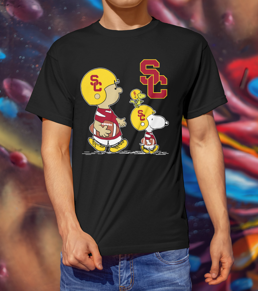 Snoopy USC Trojans Football SC T-Shirt