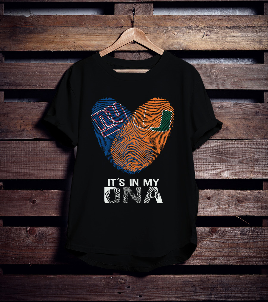 New York Giants Miami Hurricanes It's In My DNA T-Shirt