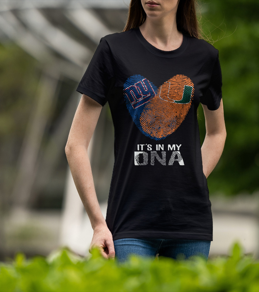 New York Giants Miami Hurricanes It's In My DNA T-Shirt