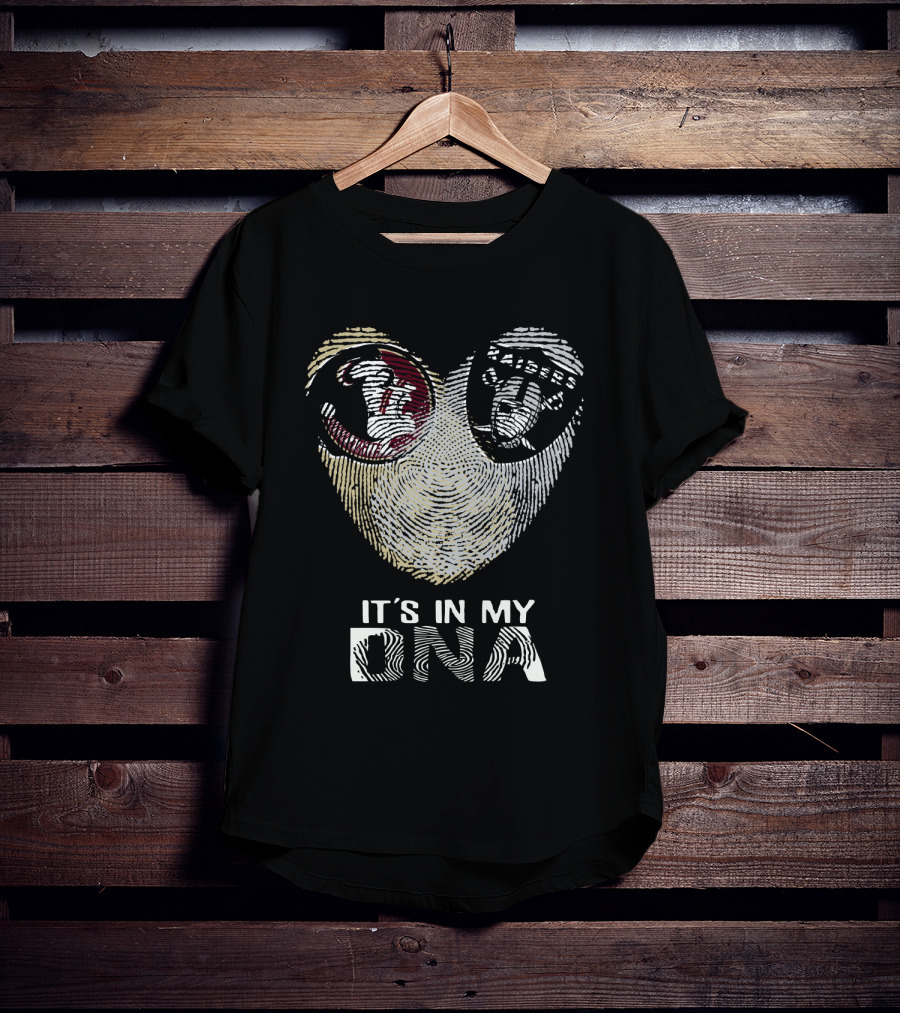 Raiders Seminoles It's In My DNA Fingerprint Icons T-Shirt
