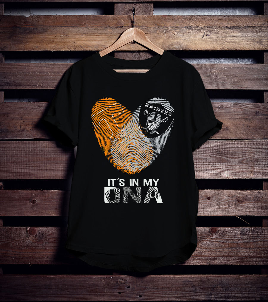 Raiders It's In My DNA Fingerprint Heart T-Shirt