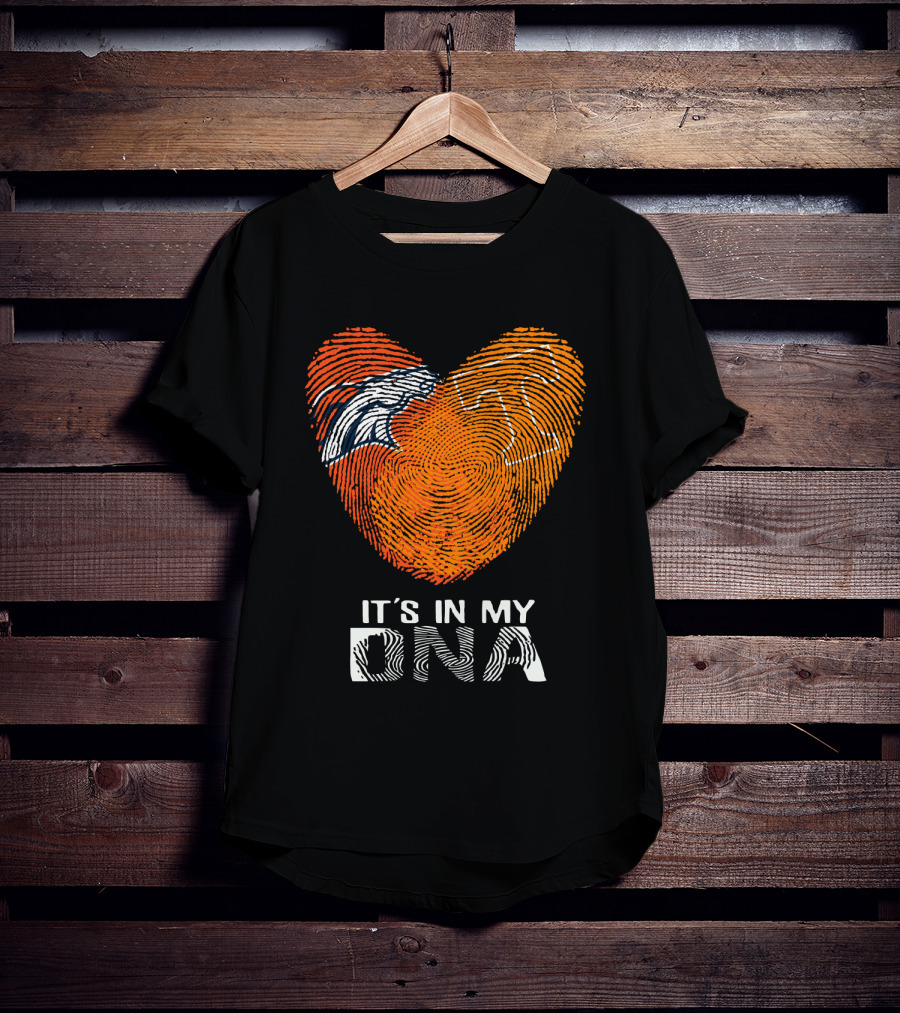 Broncos Tennessee It's In My DNA Fingerprint Heart T-Shirt