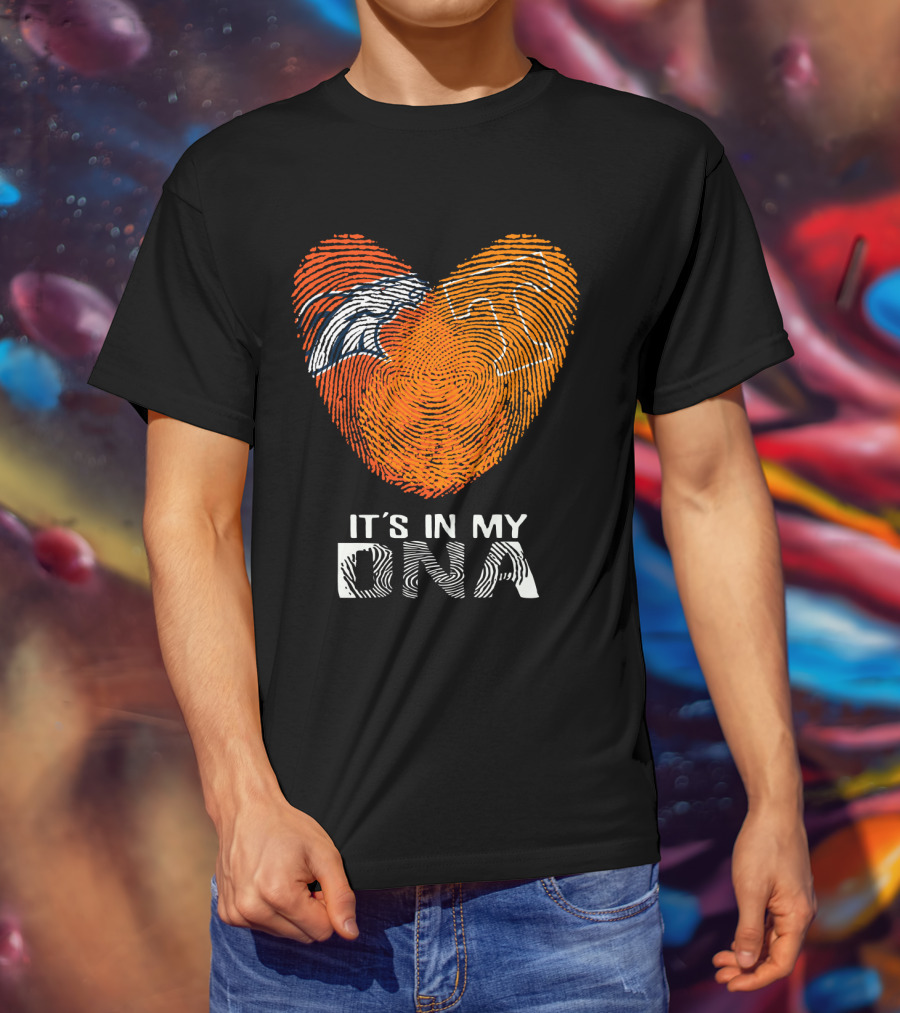Broncos Tennessee It's In My DNA Fingerprint Heart T-Shirt