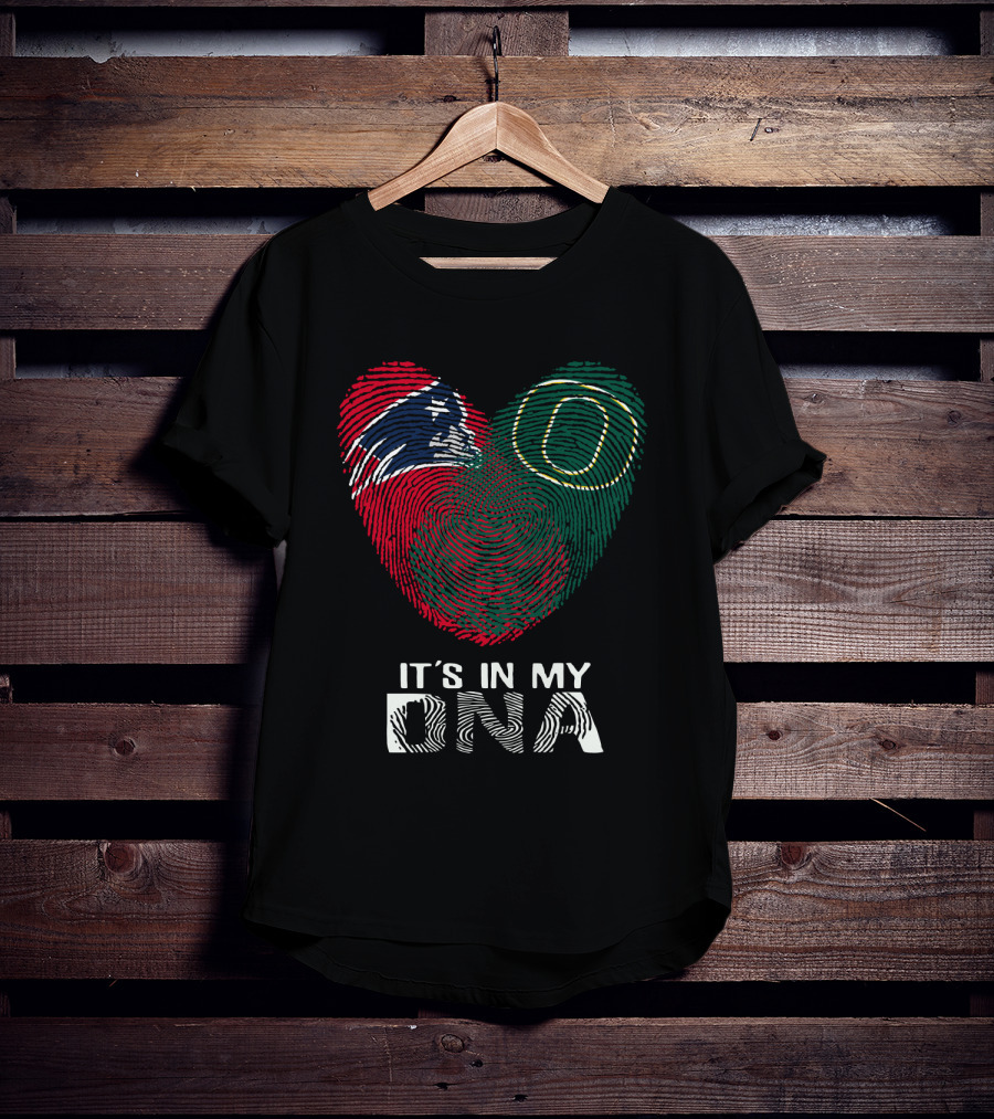 Patriots Ducks It's In My DNA Fingerprint Heart T-Shirt
