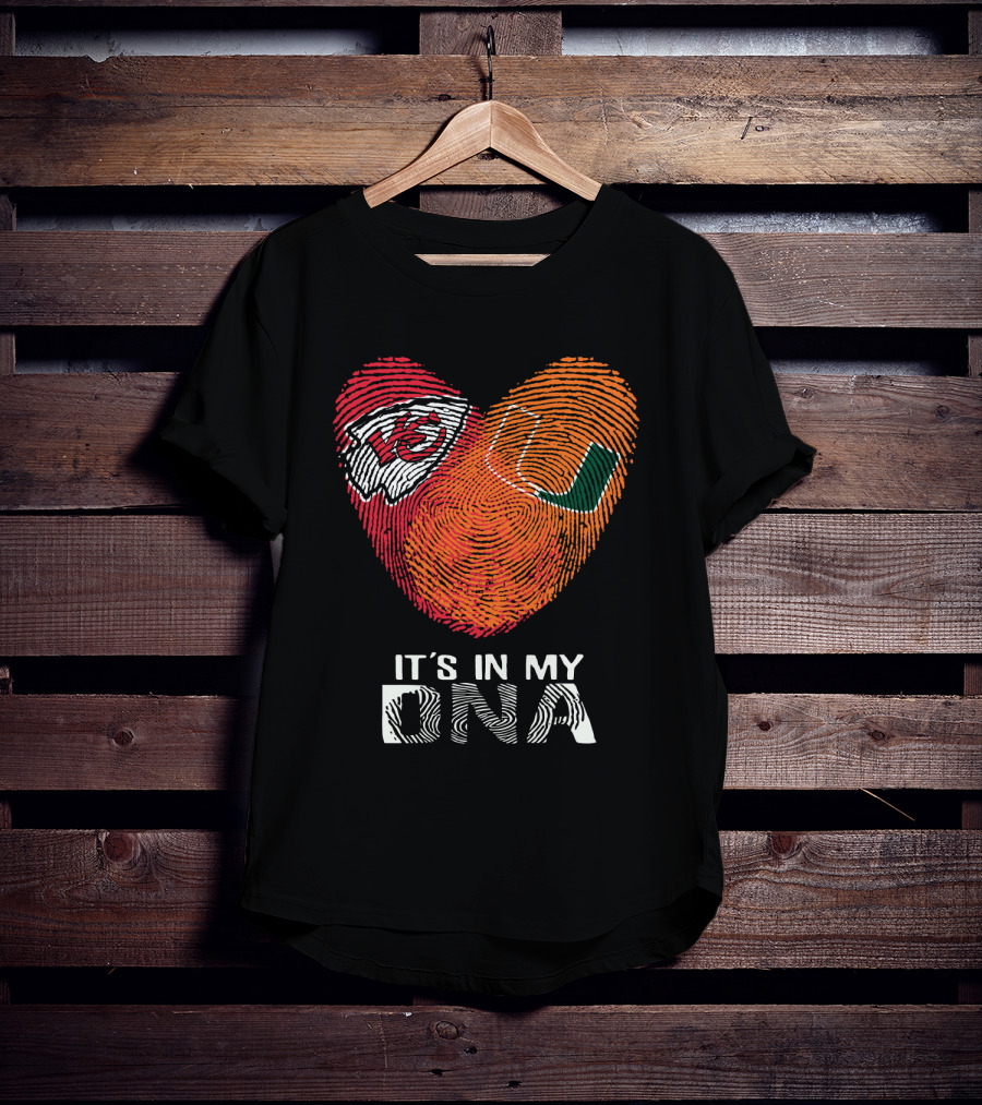 Kansas City Chiefs Miami Hurricanes It's In My DNA T-Shirt