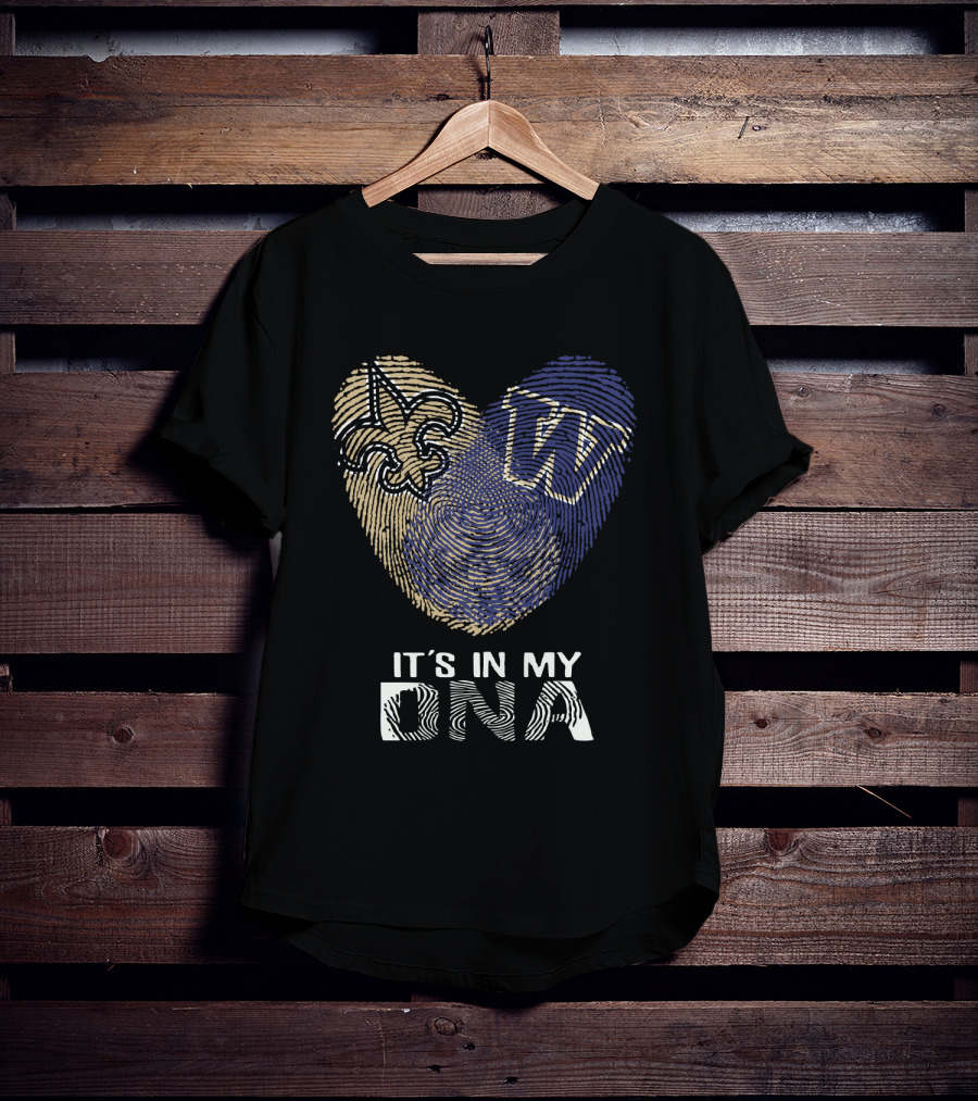 Saints Fleur-de-Lis Huskies W It's In My DNA T-Shirt