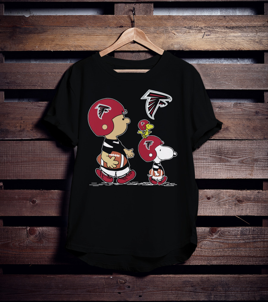 Falcons Snoopy Charlie Woodstock Football Team Gear T-Shirt