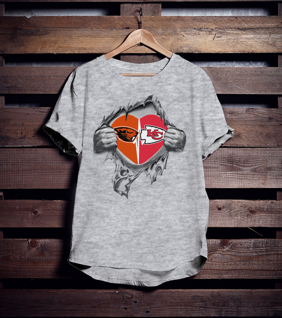 Chiefs Kansas City Beavers Heart Loyalty Fan Passion T-Shirt