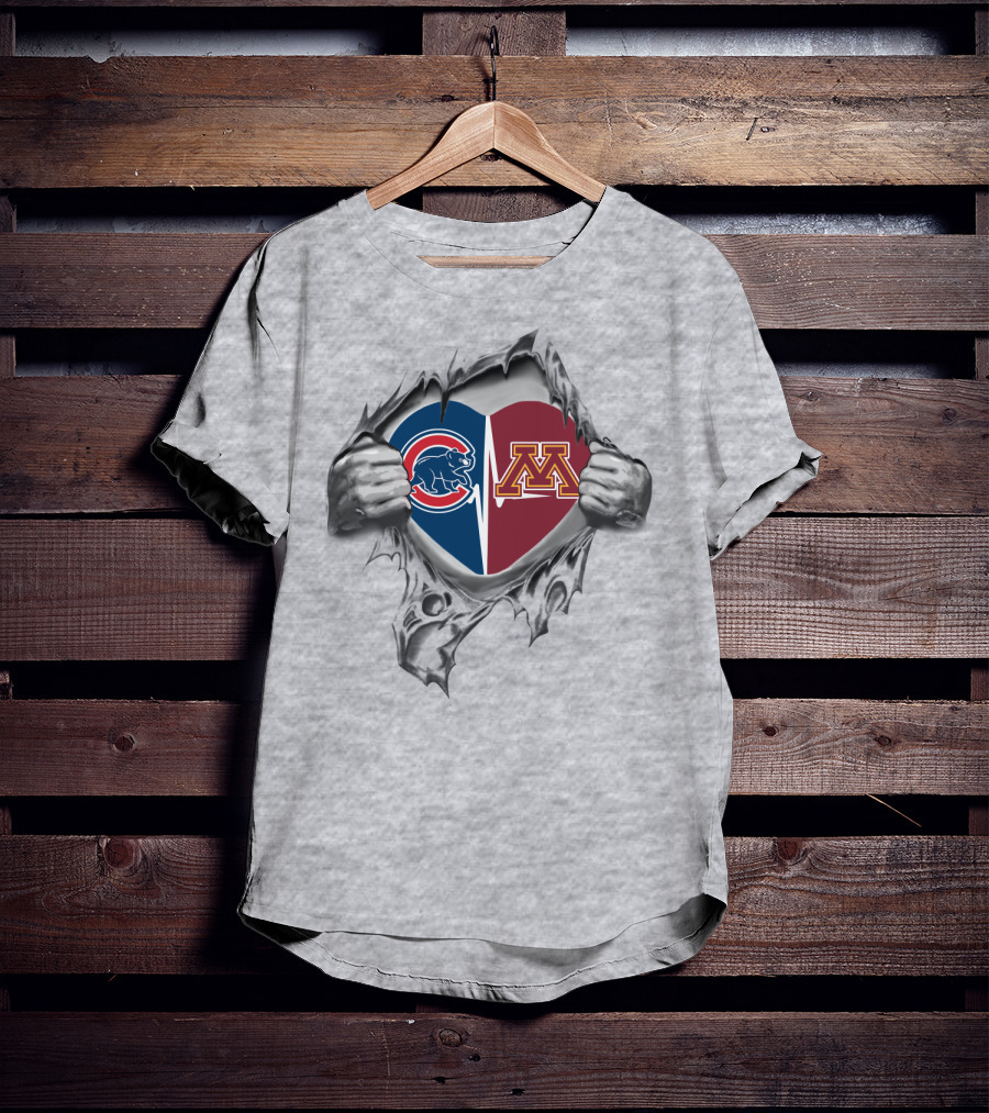 Cubs Minnesota Split Heart T-Shirt