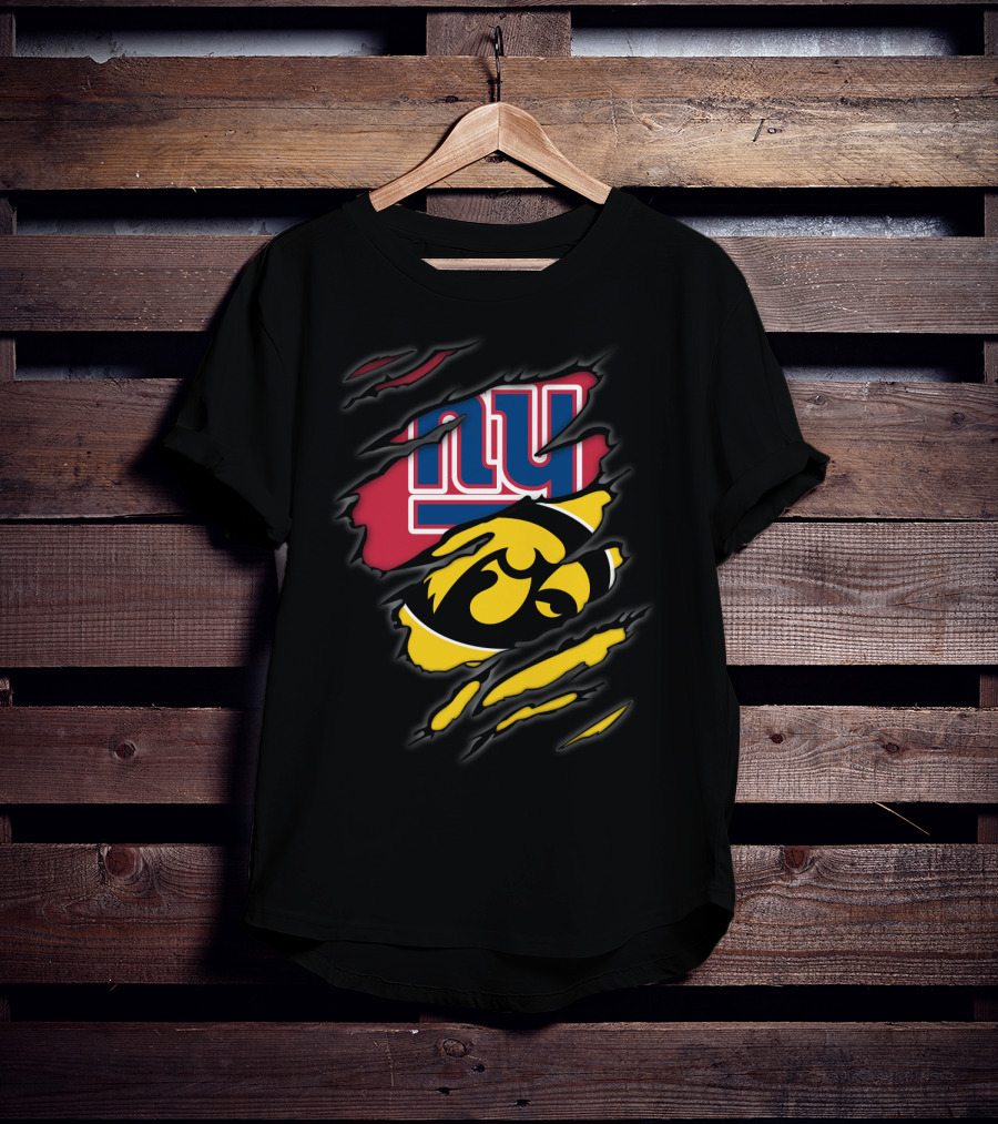 New York Giants Iowa Hawkeyes Crossover T-Shirt