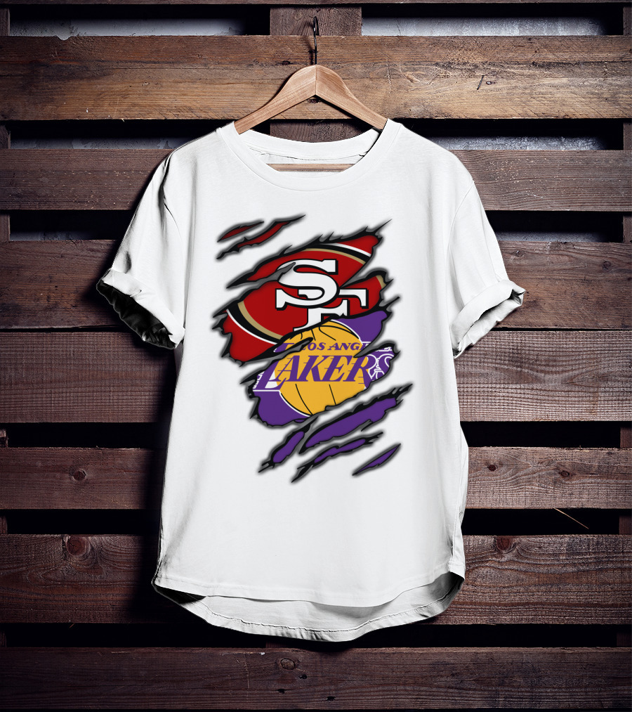 San Francisco 49ers Los Angeles Lakers Crossover T-Shirt