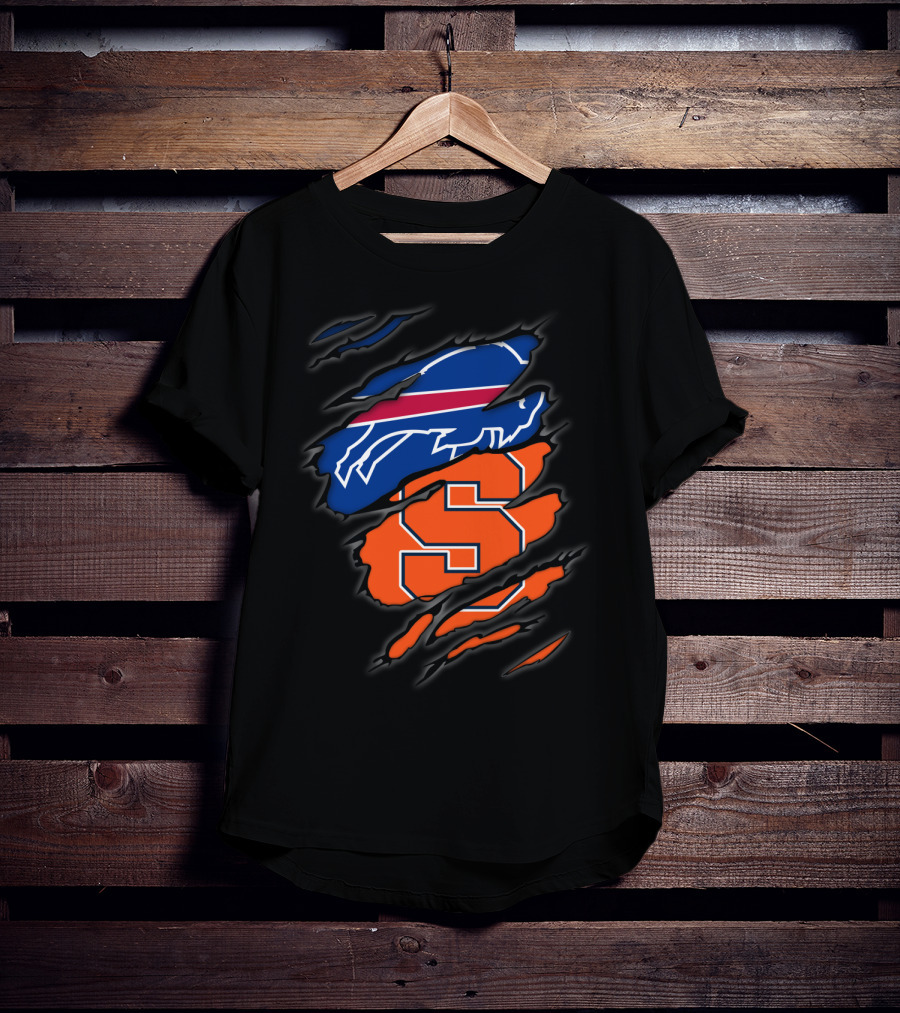 Buffalo Bills And Syracuse Orange Torn T-Shirt