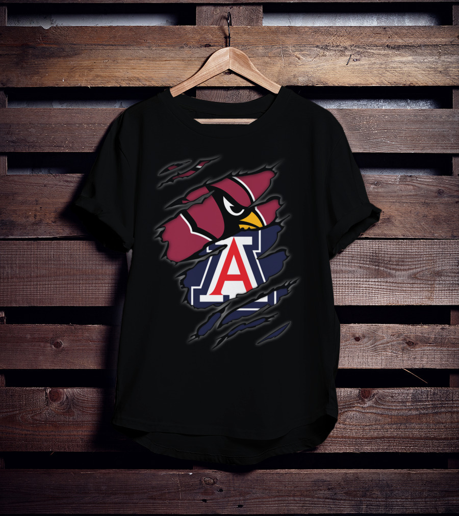 Cardinals Arizona Wildcats Logo Mashup T-Shirt