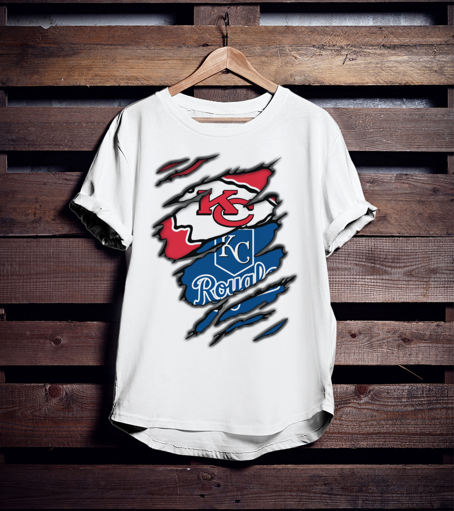 Kansas City Chiefs KC Royals Torn Elements T-Shirt