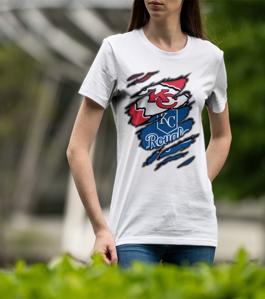 Kansas City Chiefs KC Royals Torn Elements T-Shirt