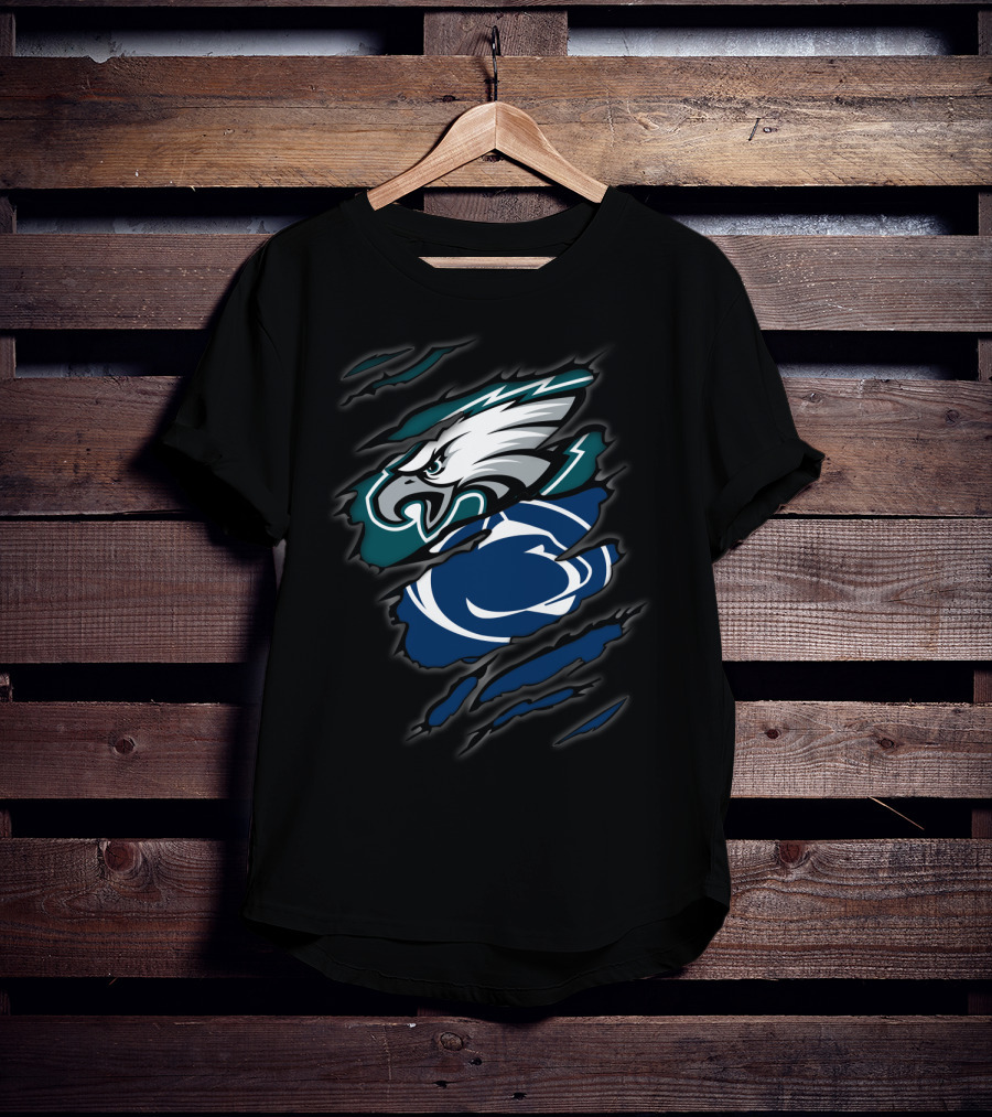 Eagles Penn State Nittany Lions Claw Marks Logo Fusion T-Shirt