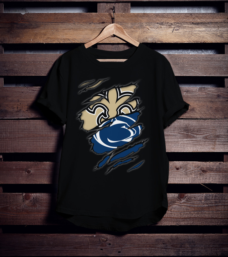 Saints Penn State Crossover Symbol Claw Marks T-Shirt