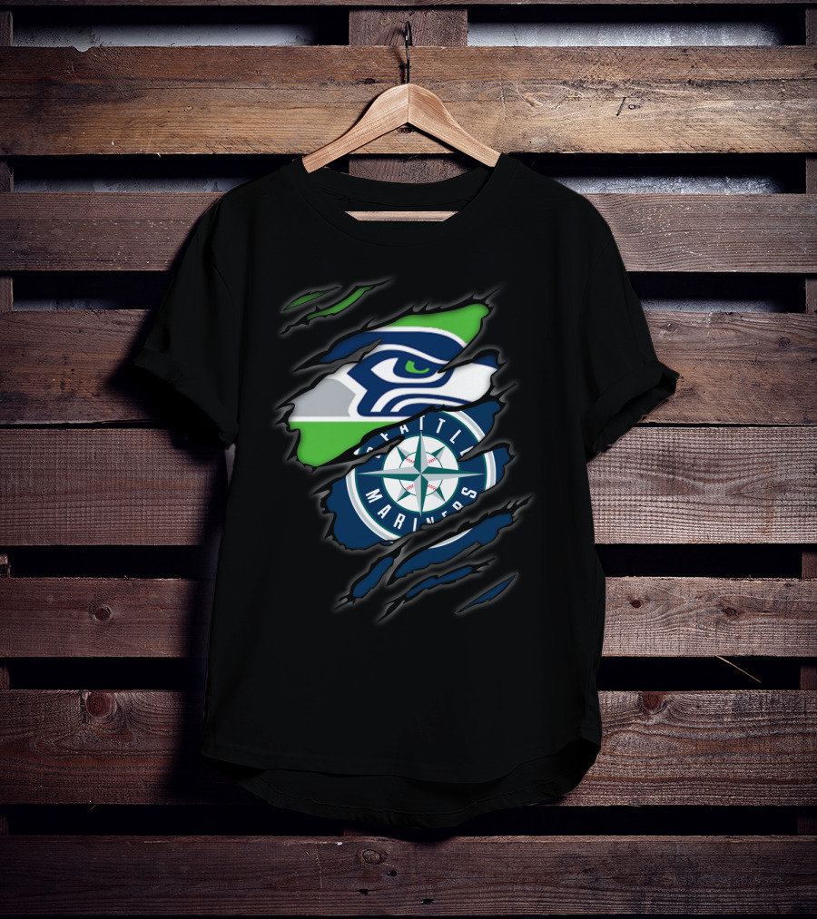Seahawks Mariners Seattle Sports Crossover T-Shirt