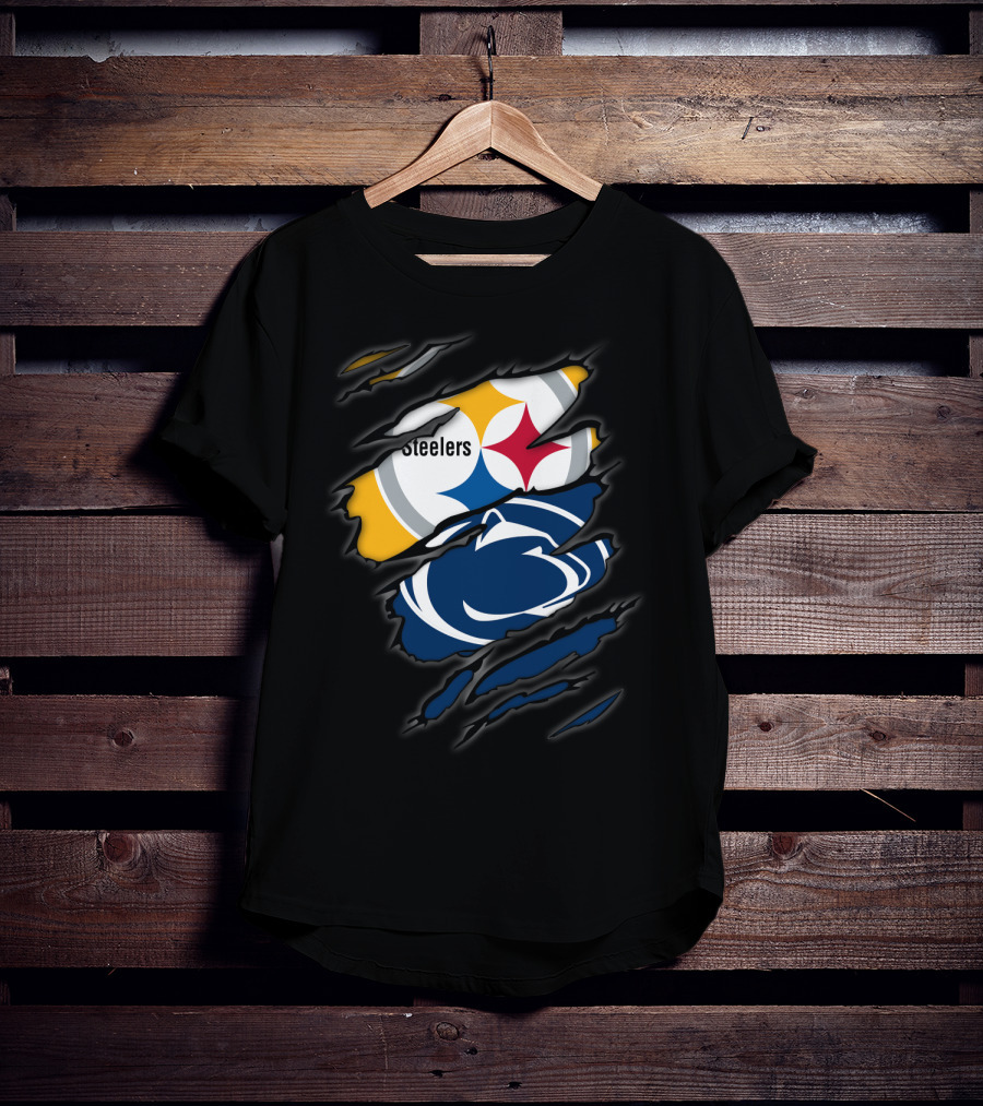 Steelers Penn State Logo Fusion Fan T-Shirt