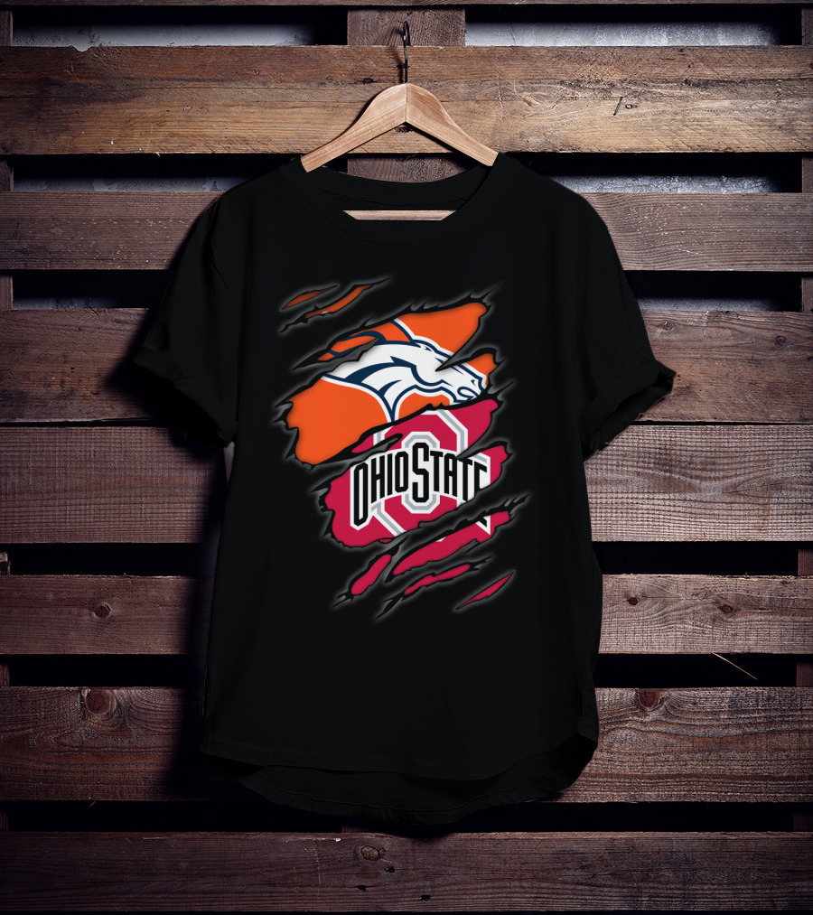 Brocos Ohio State Broncos Logo Ohio State Buckeyes Emblem T-Shirt