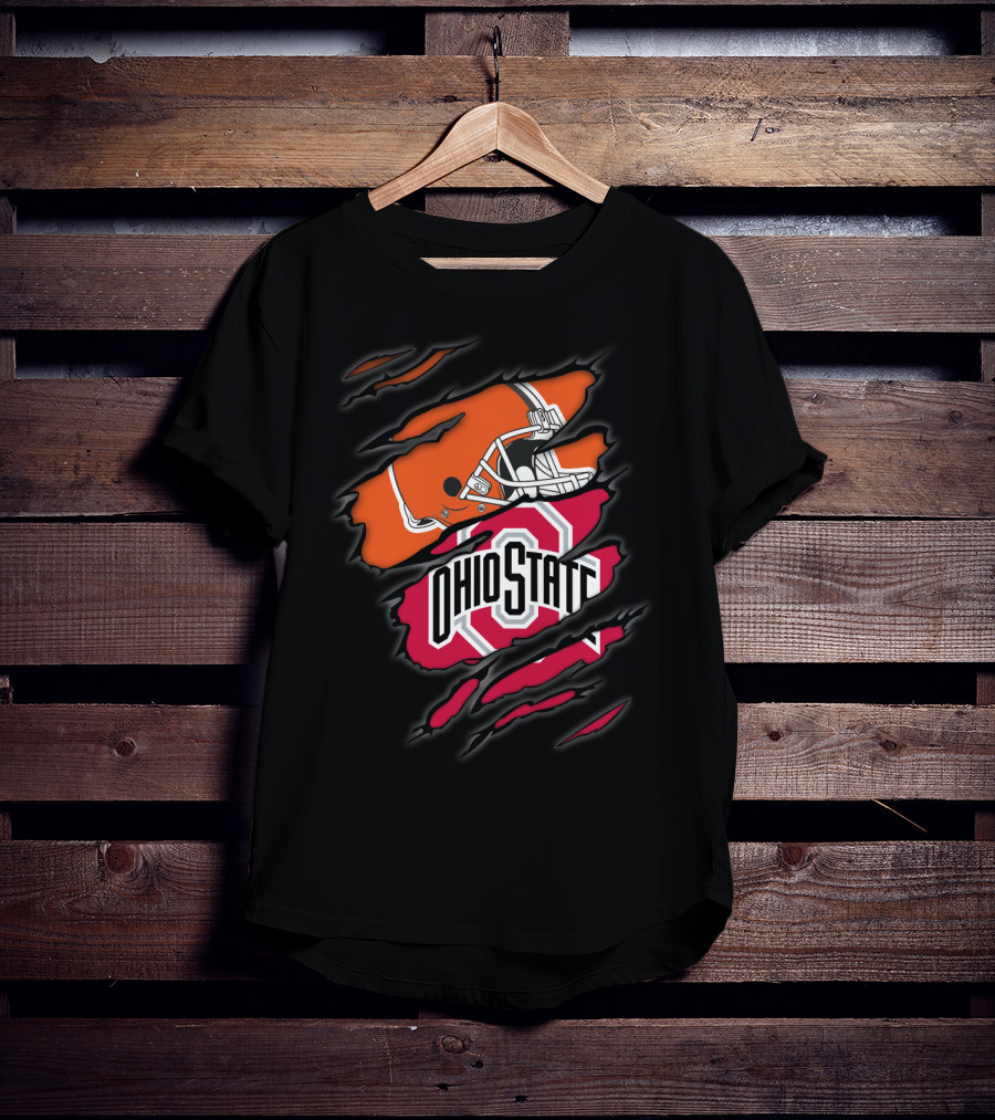 Ohio State Browns Football Helmet T-Shirt
