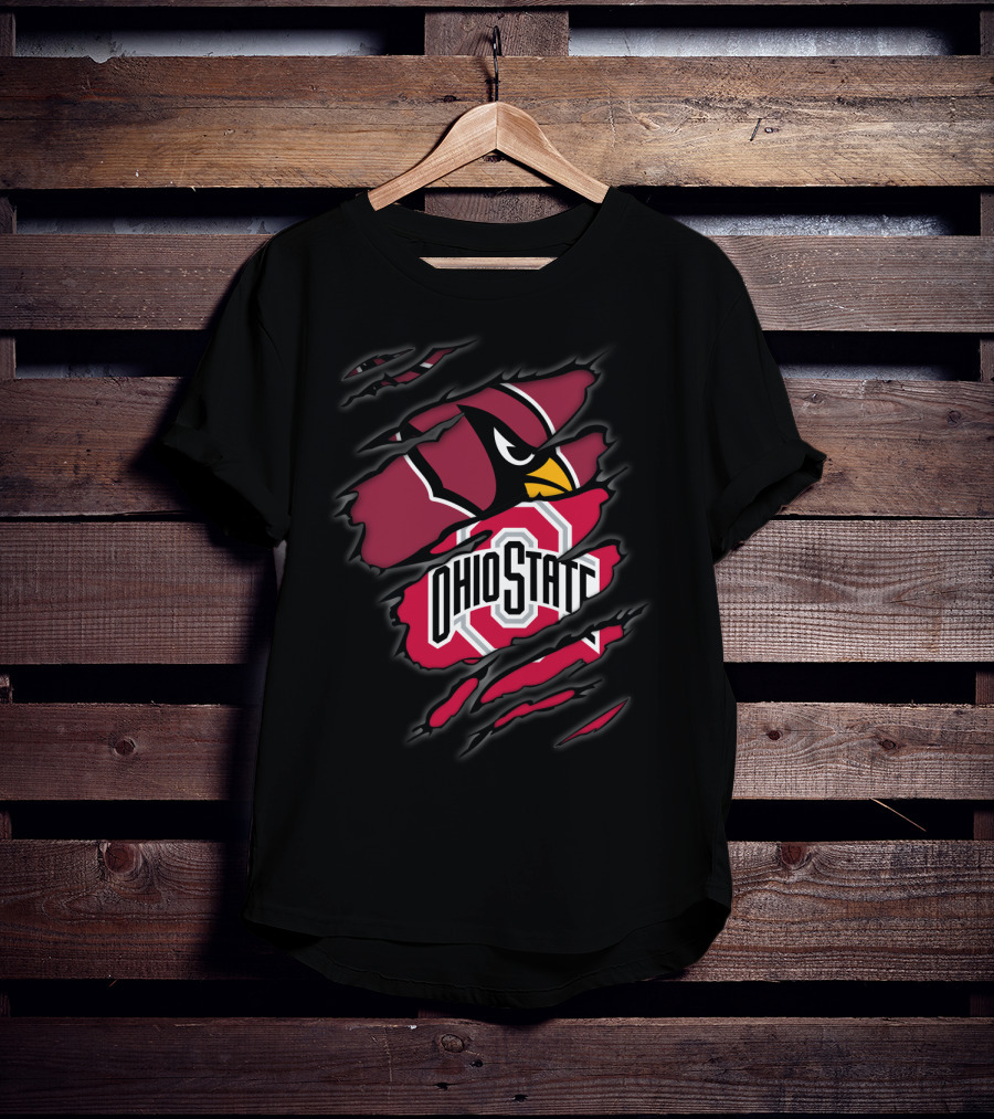Cardinals Ohio State Buckeyes Torn T-Shirt