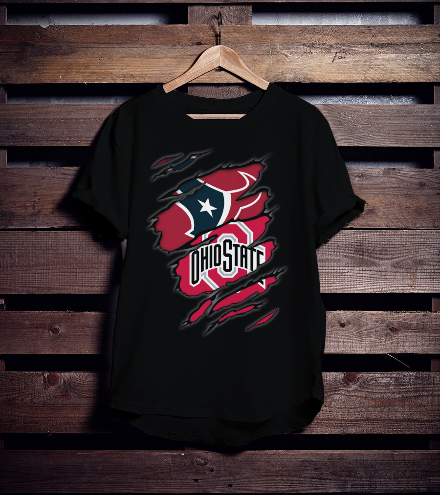 Texans Ohio State Logo Mashup T-Shirt