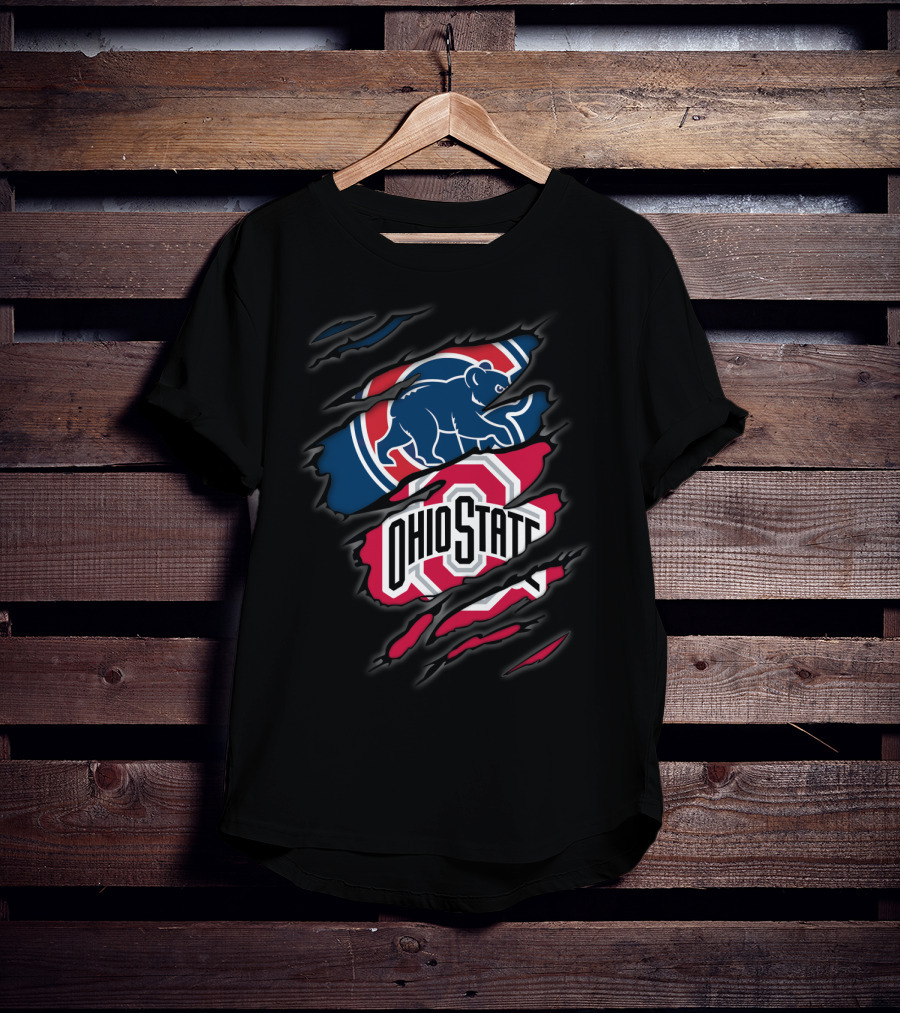 Cubs Ohio State Dual Logo Fusion T-Shirt