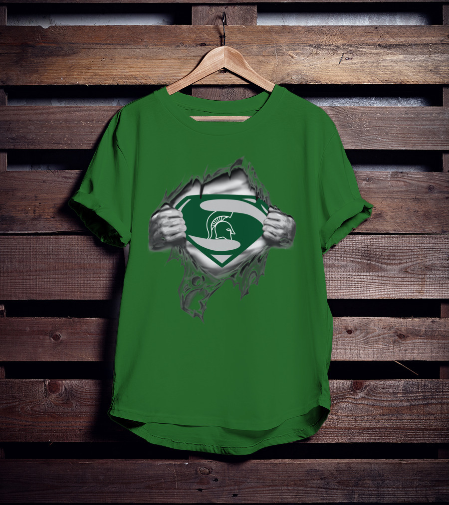Spartans Super Man Shield Logo Tear-Away T-Shirt