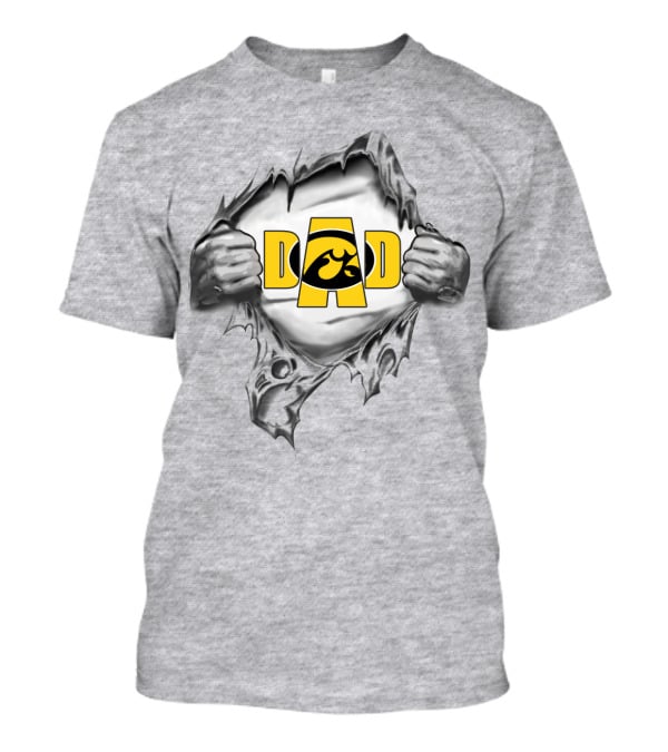 Iowa Hawkeyes Dad Black And Gold T-Shirt