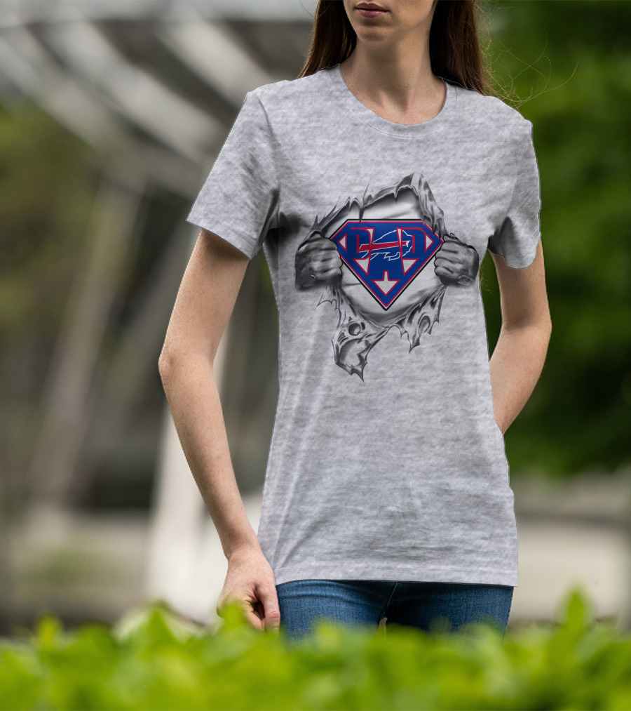 Bills Super Dad Buffalo Logo Shield T-Shirt