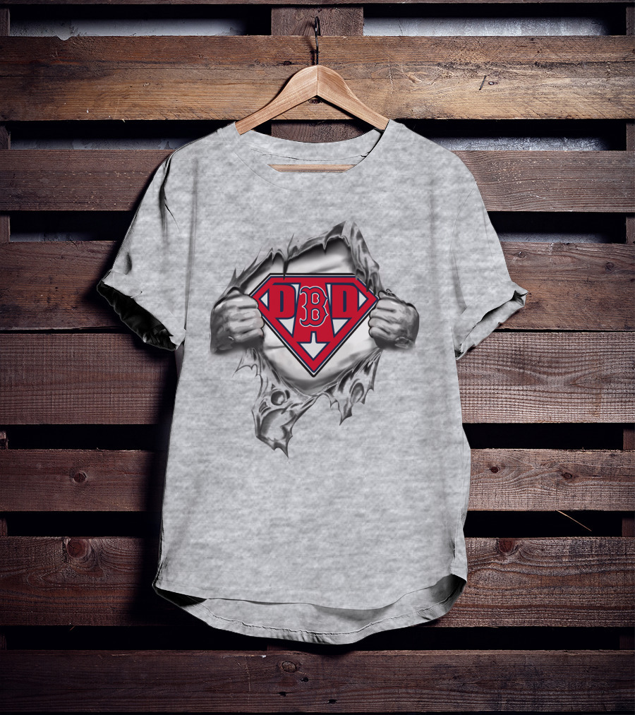 Redsoxs Superhero Burst Logo With Letters B B And Baseball T-Shirt