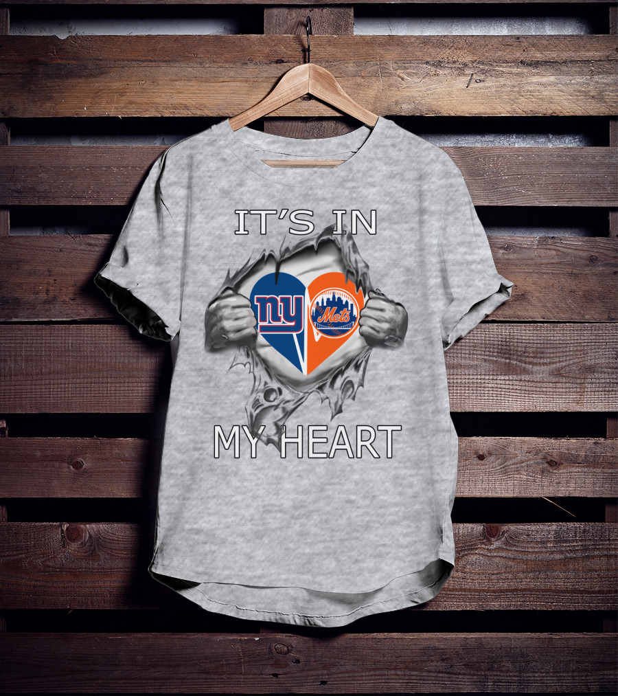 It's In My Heart NY Giants Mets T-Shirt