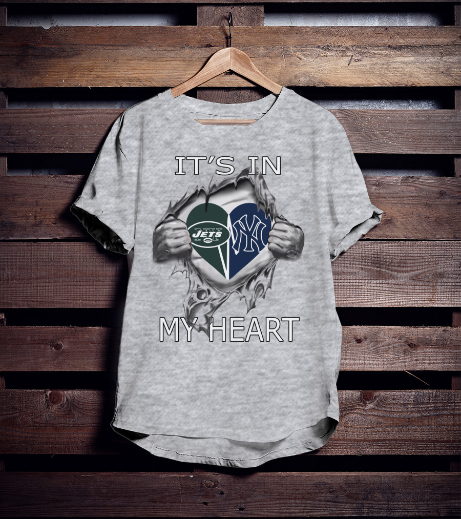 It's In My Heart Jets Yankees T-Shirt