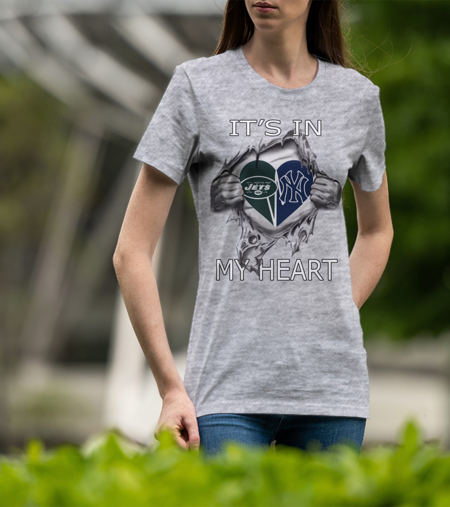 It's In My Heart Jets Yankees T-Shirt