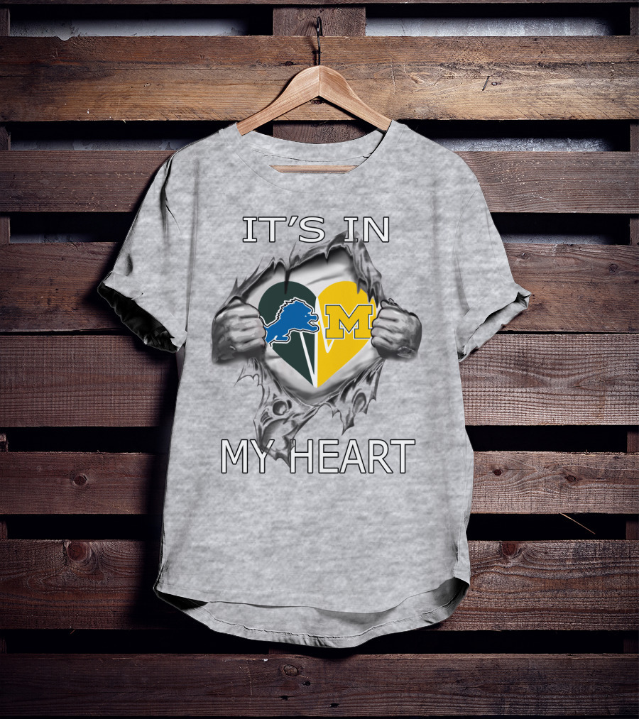Lions Michigan It's In My Heart T-Shirt