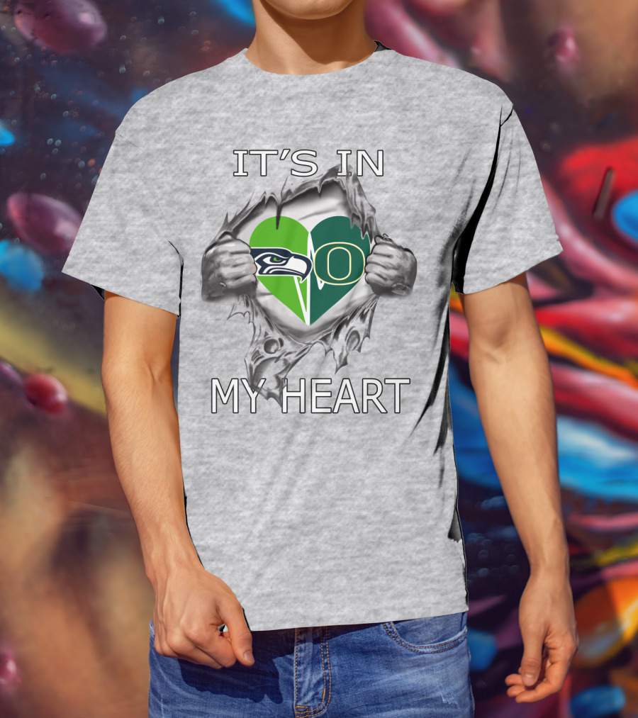 Seahawks Oregon Heart It's In My Heart T-Shirt
