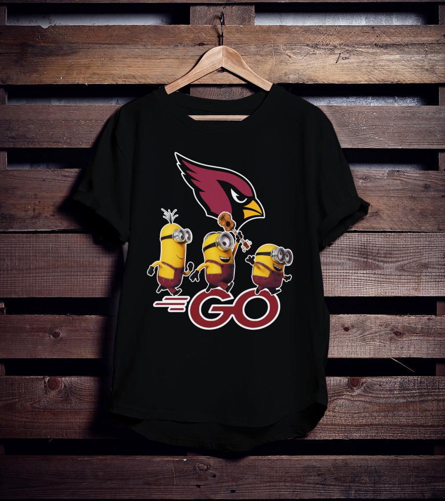 Cardinals Minions Go Football Fan Fun T-Shirt