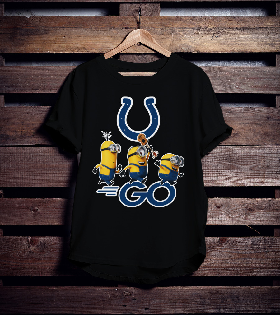 Minions Go Colts Football Fan Fun T-Shirt