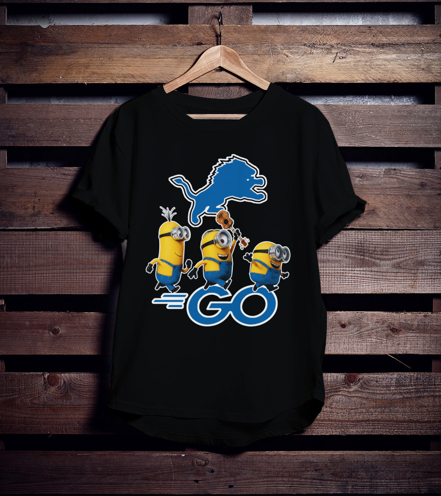 Detroit Lions Minions Go T-Shirt
