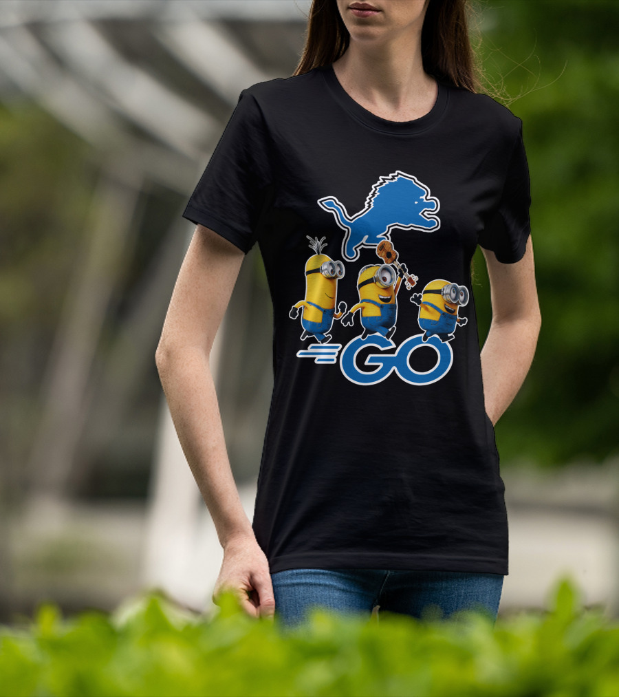 Detroit Lions Minions Go T-Shirt