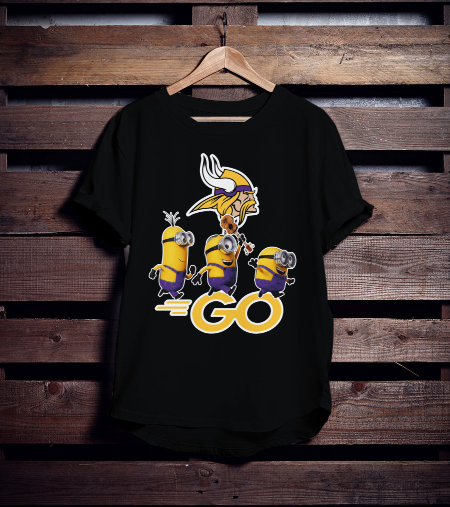 Minions Go Vikings Football Fan T-Shirt