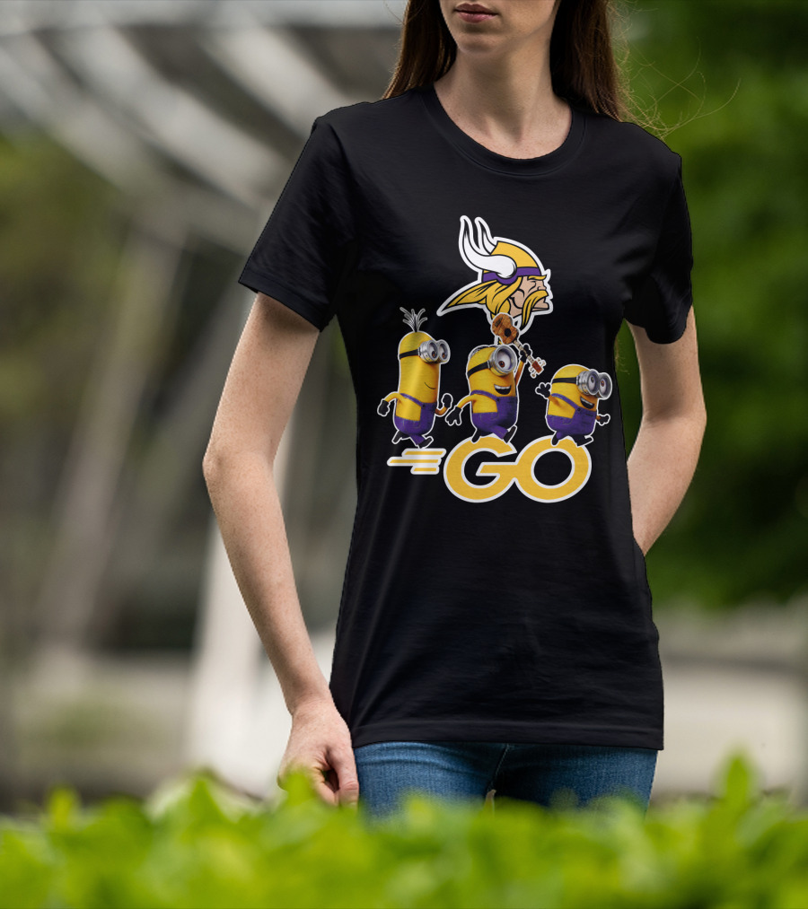Minions Go Vikings Football Fan T-Shirt