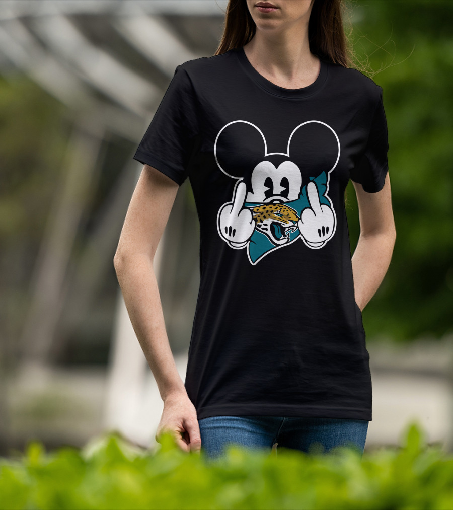 Jaguars Mickey Mouse Middle Finger T-Shirt