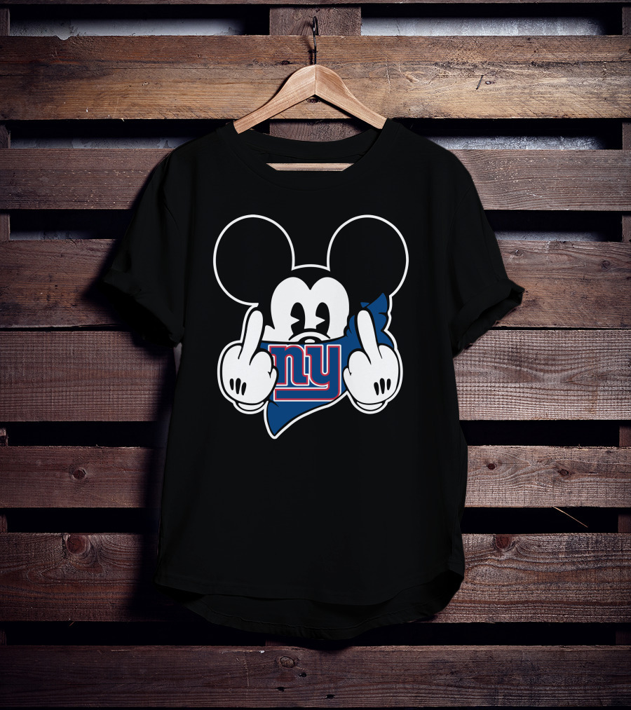 Mickey Hands Gesture New York Giants Bandana T-Shirt