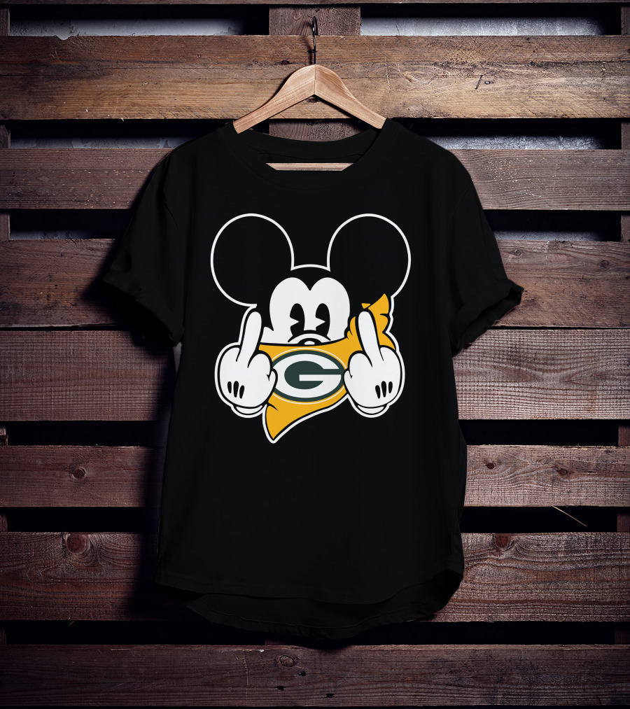 Mickey Mouse Packers Logo Gesture T-Shirt